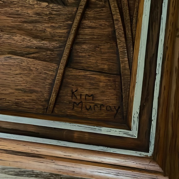 VINTAGE Kim Murray carved wood art Loons Canadiana handmade rustic cabin lake - Picture 6 of 12